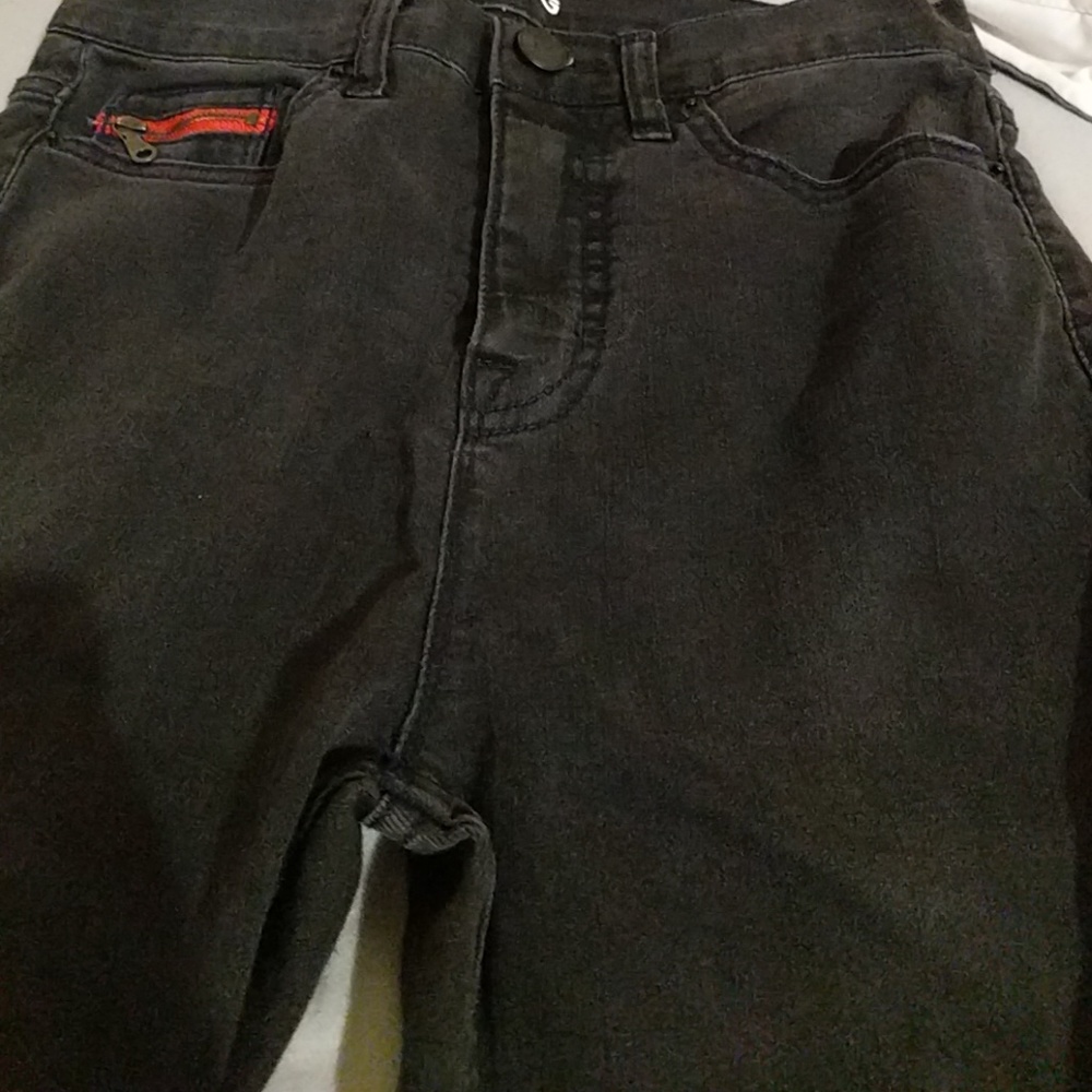 Mens black jeans size 27 w 28 L